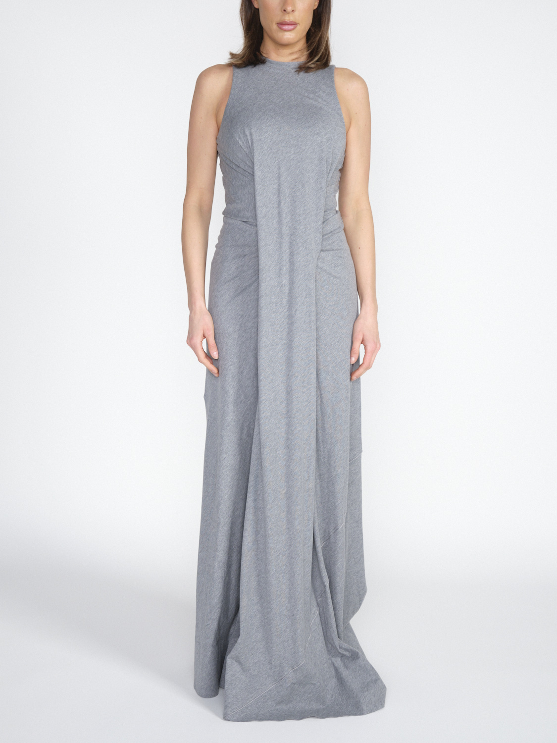 Victoria Beckham Maxikleid mit Ringarm  grau 34