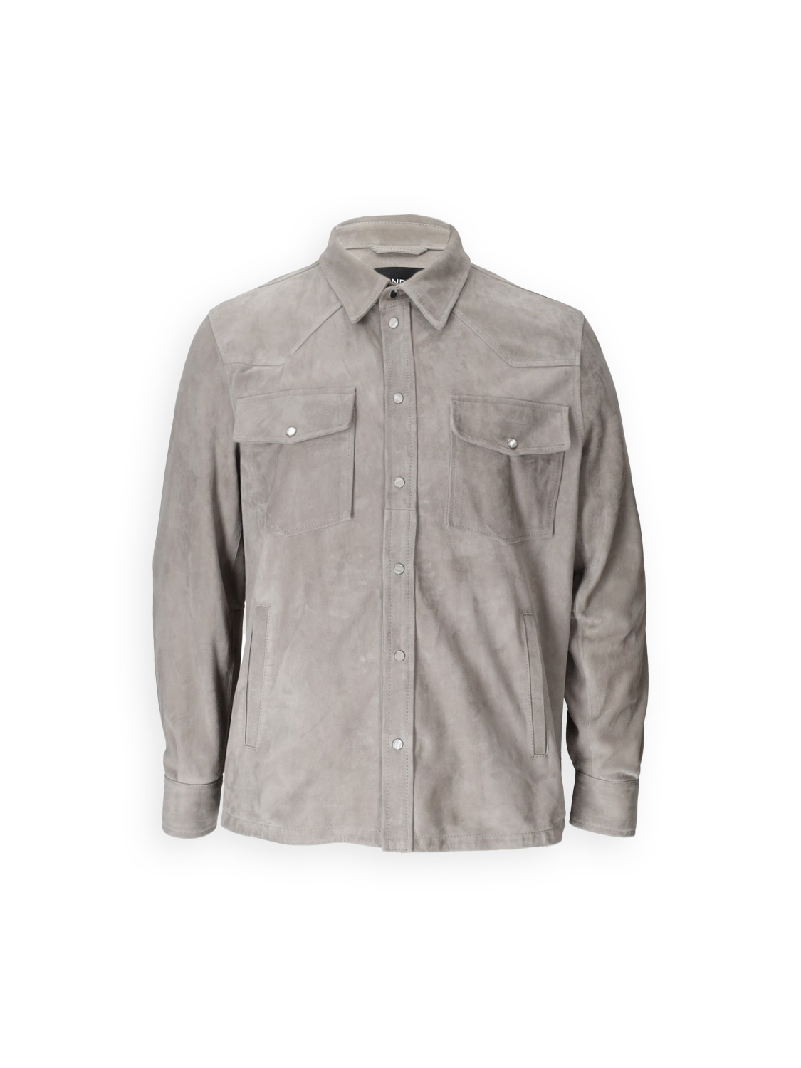 Dondup Leder-Hemd aus aus Ziegenleder beige 50