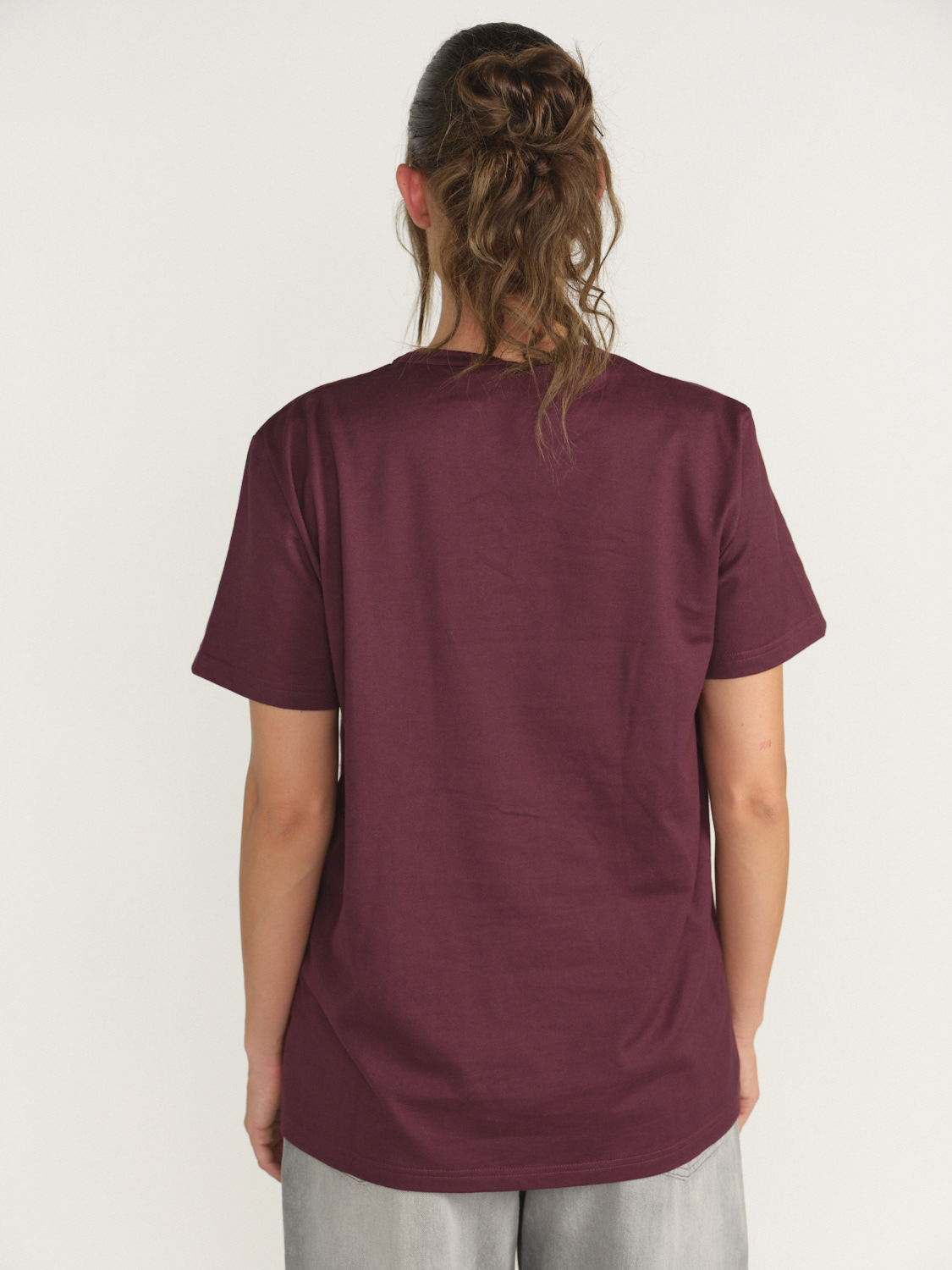 Barrie Barrie – Thistle - T - Shirt mit Logo Aufnäher  rot XS