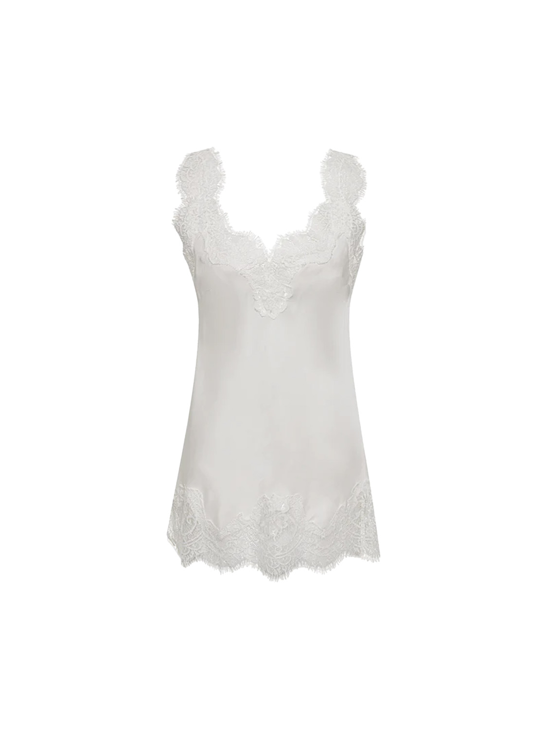 Megan silk top with lace details 