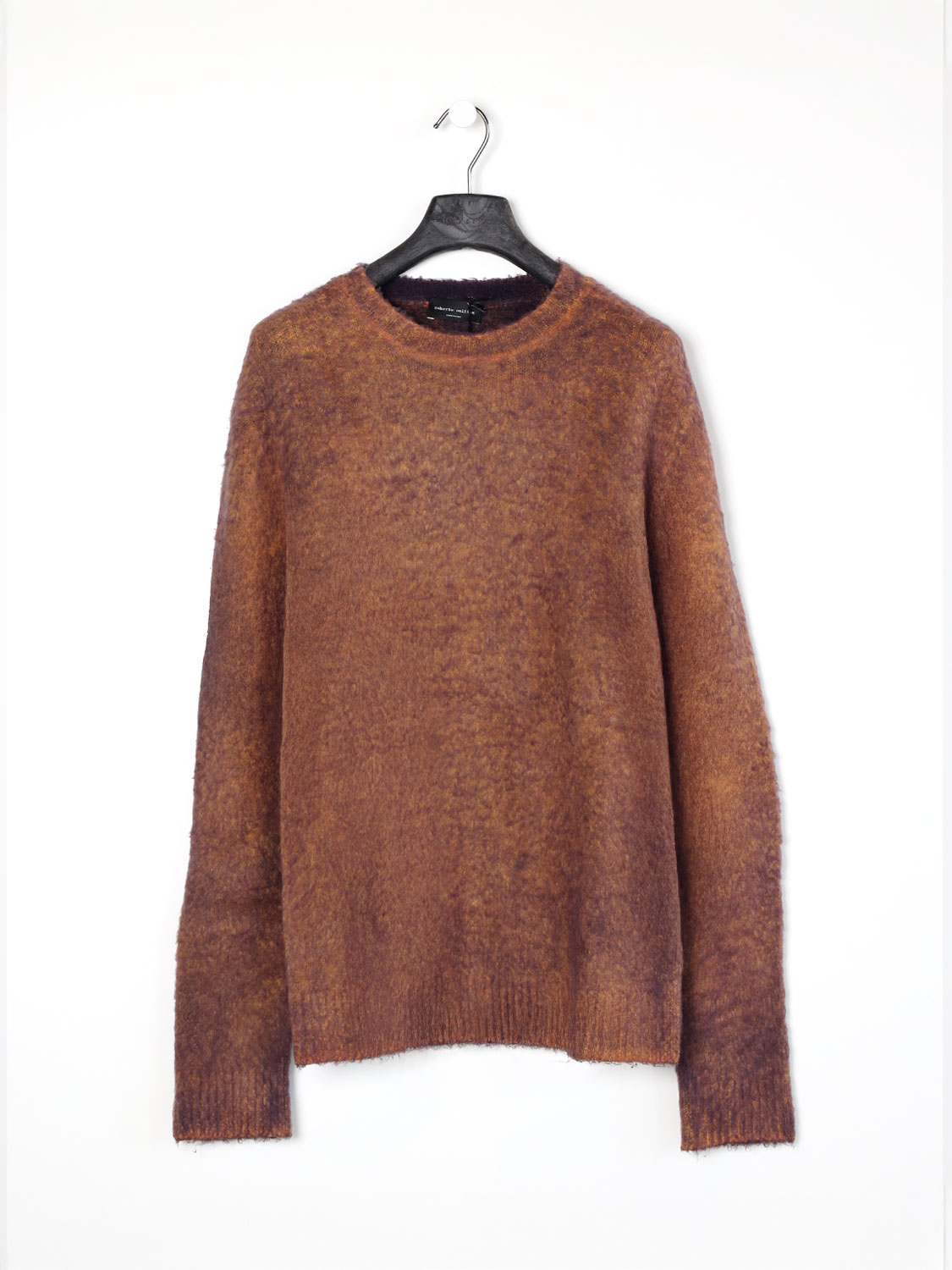 Sweater made from brushed knit fabric