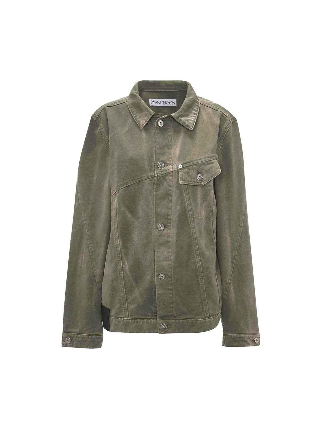 JW Anderson Twisted - Cotton denim jacket  green XS