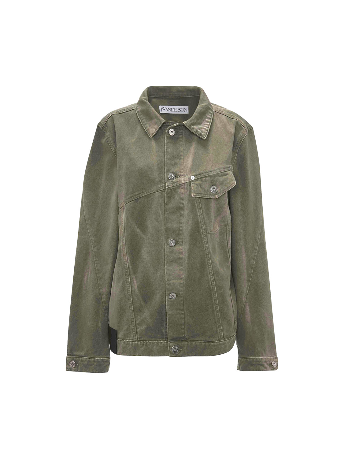 JW Anderson Twisted - Cotton denim jacket  green S