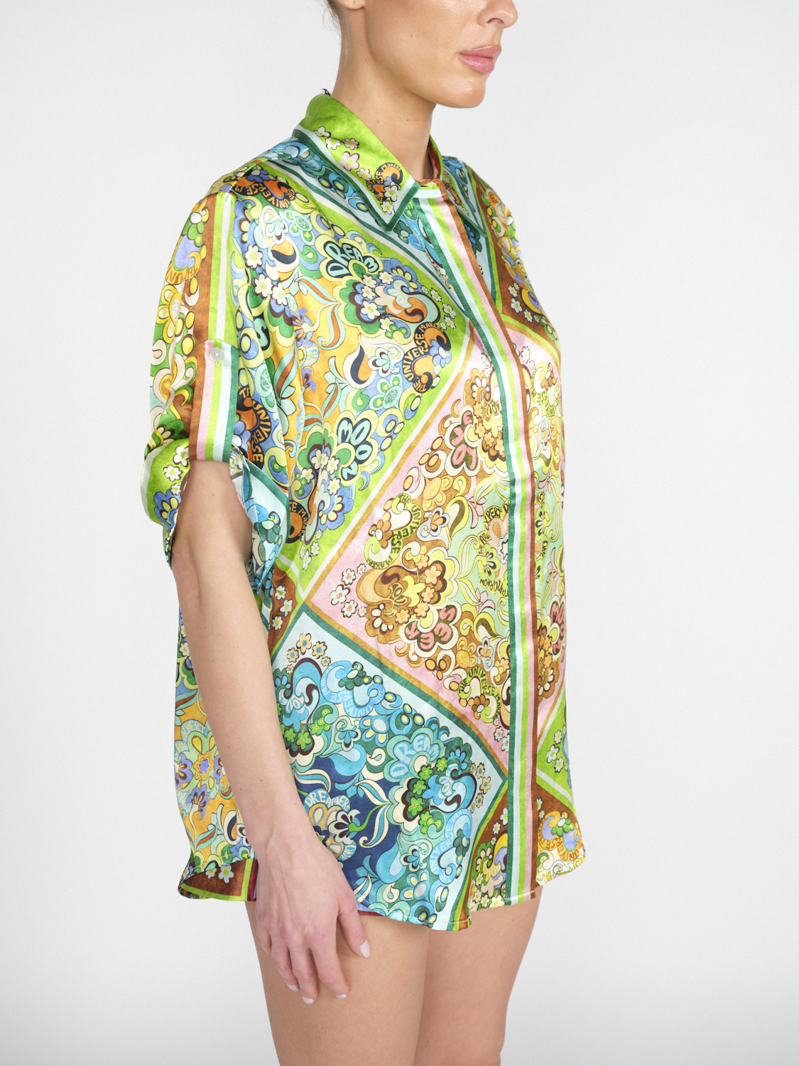 Alemais Dreamer Shirt – Kurzärmelige Bluse mit floralem Print 	  mehrfarbig 34