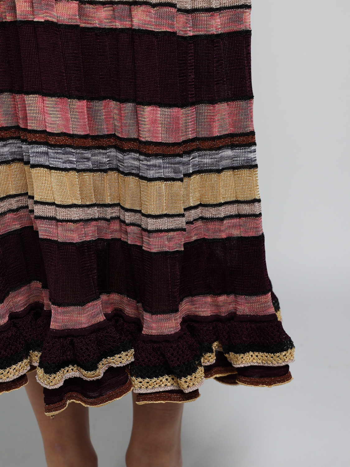 Ulla Johnson Seraphine – Gestreifter Rock mit Lurex-Details   mehrfarbig S