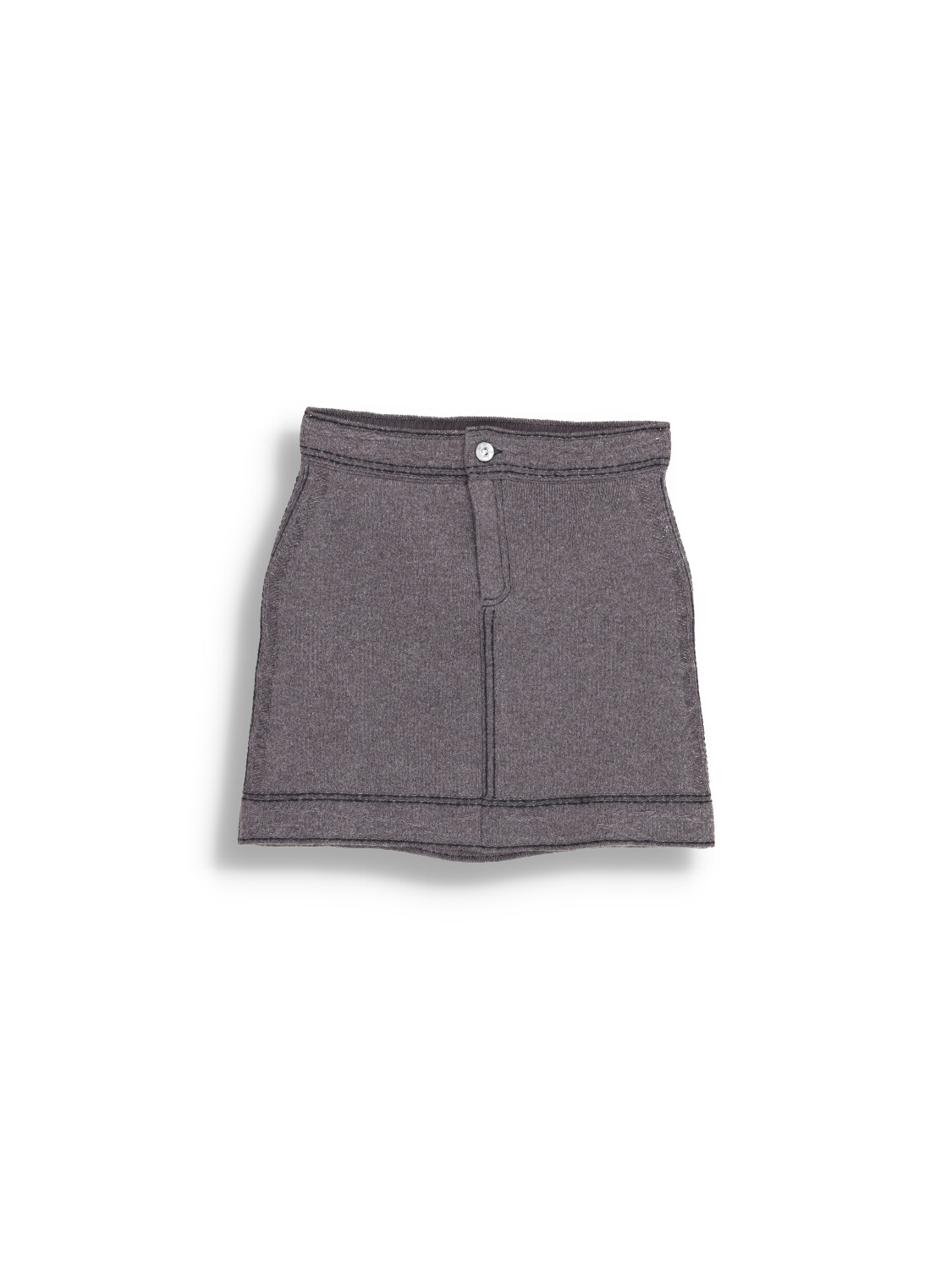 Denim Cashmere and Cotton Skirt - Cashmere mini skirt