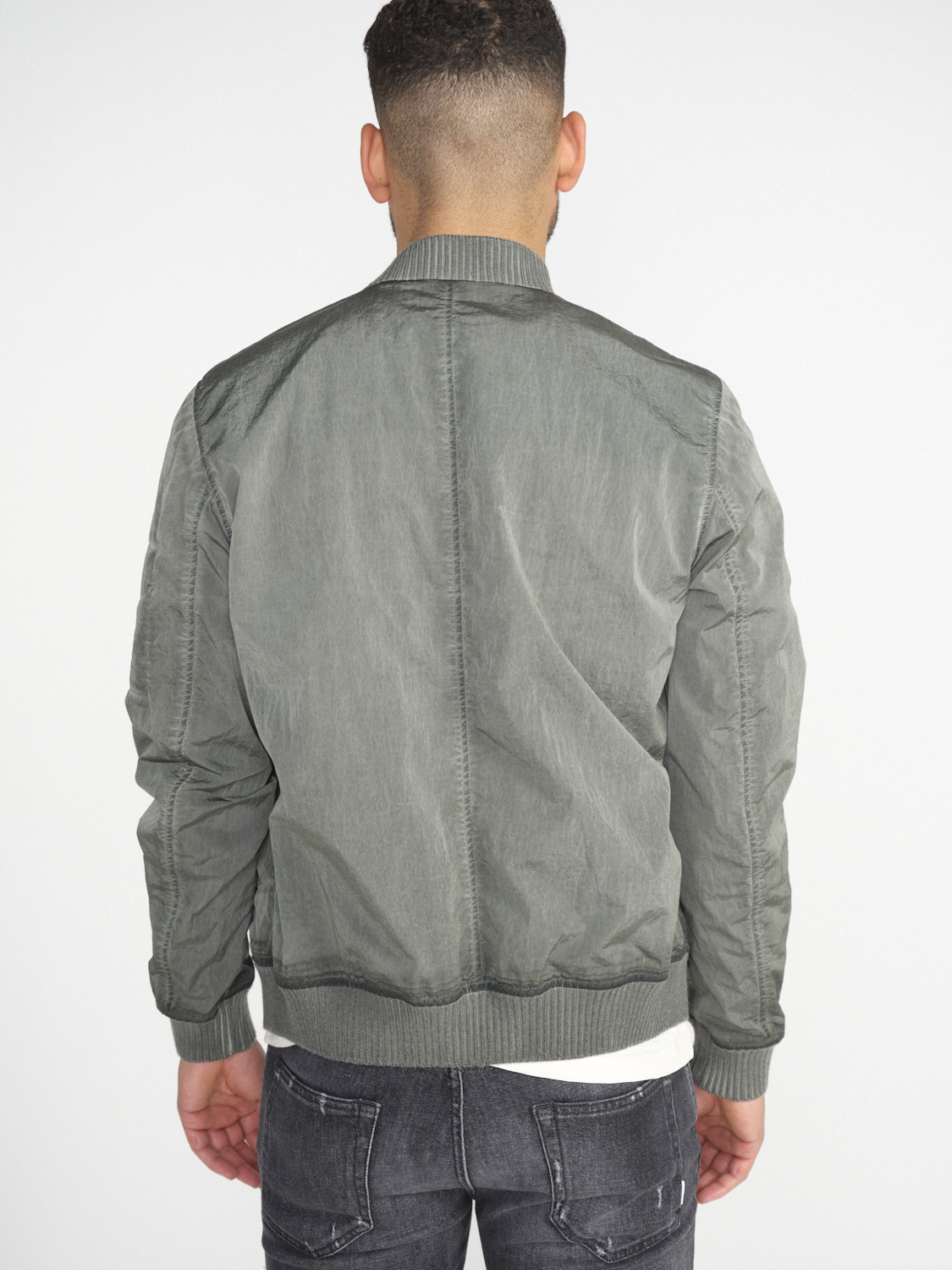 GMS 75 Lightweight bomber jacket made of technical fabric with a used look  khaki XXL
