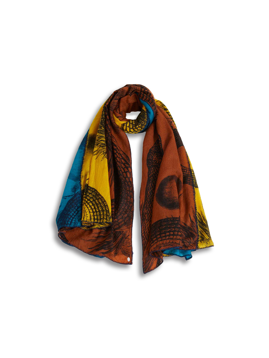Scarf Patch Garden Eden - Cashmere scarf with print design