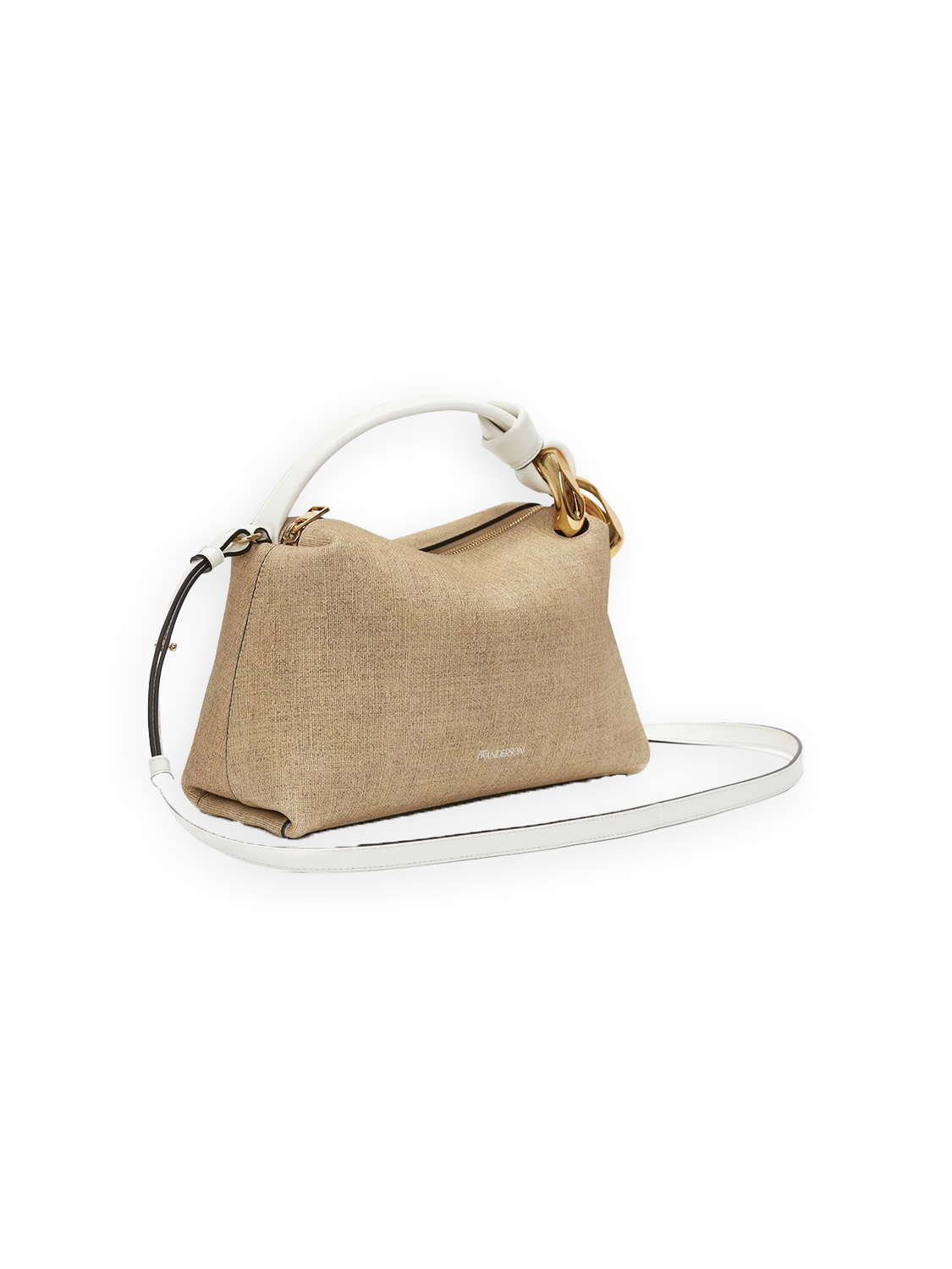 JW Anderson Corner Bag – Crossbody Tasche aus Kalbsleder   beige One Size