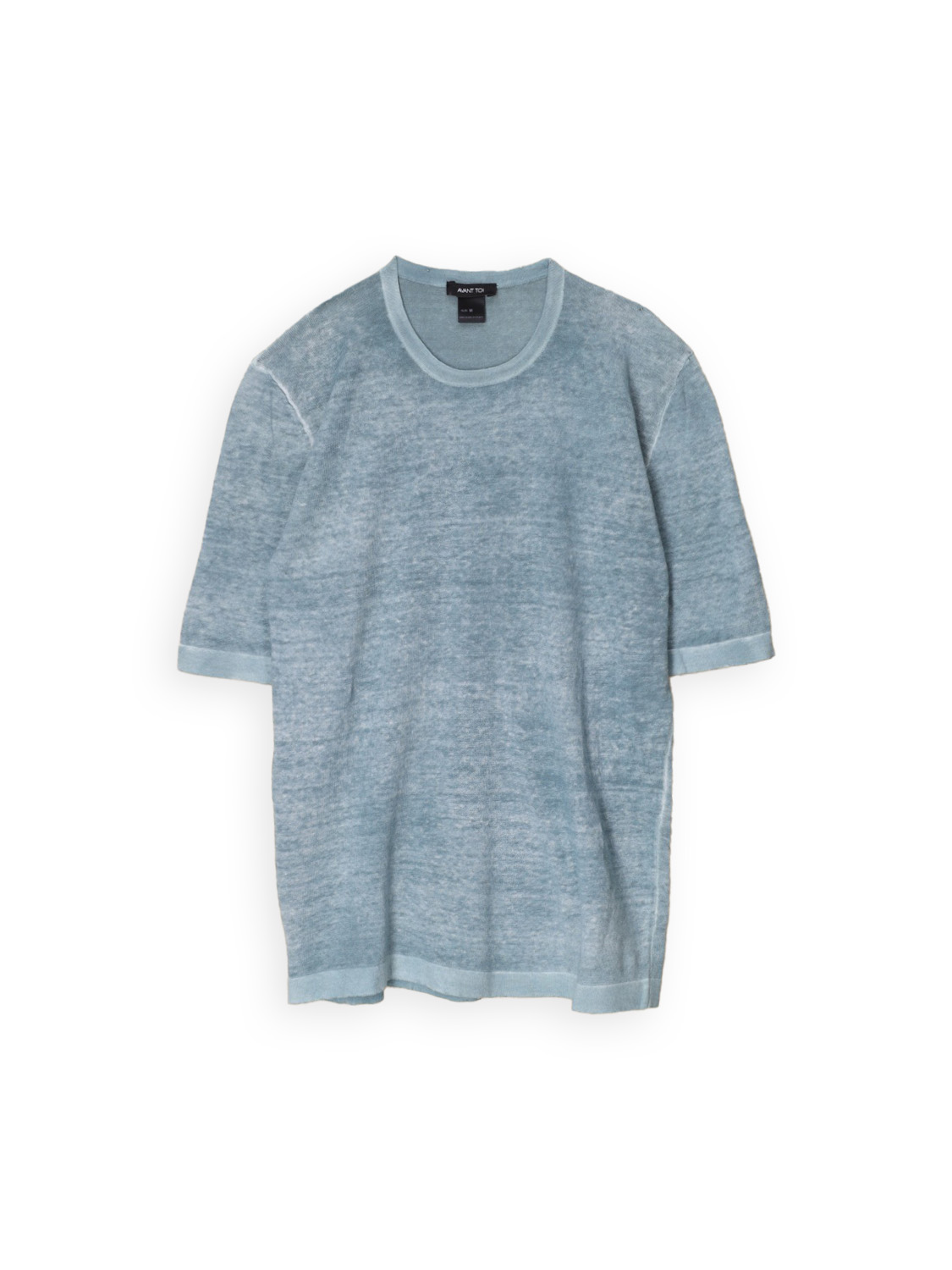 Short-sleeved shirt made from a linen-cotton mix 