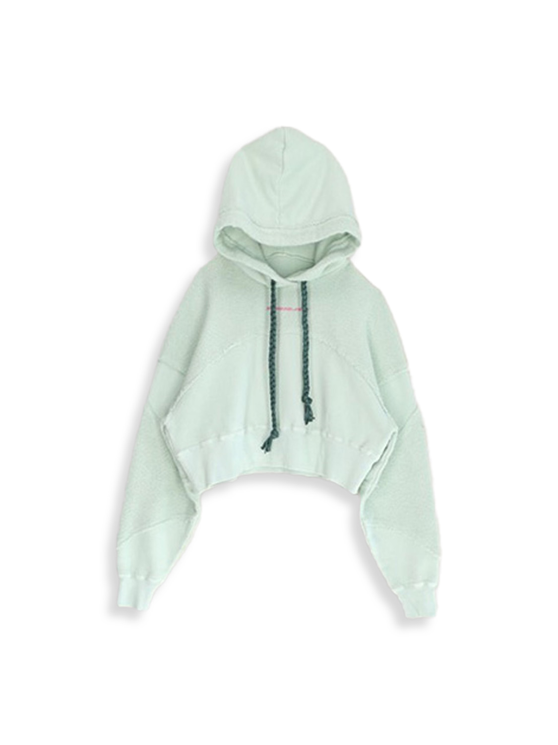 Crop fleece - sweater with fabric applications 