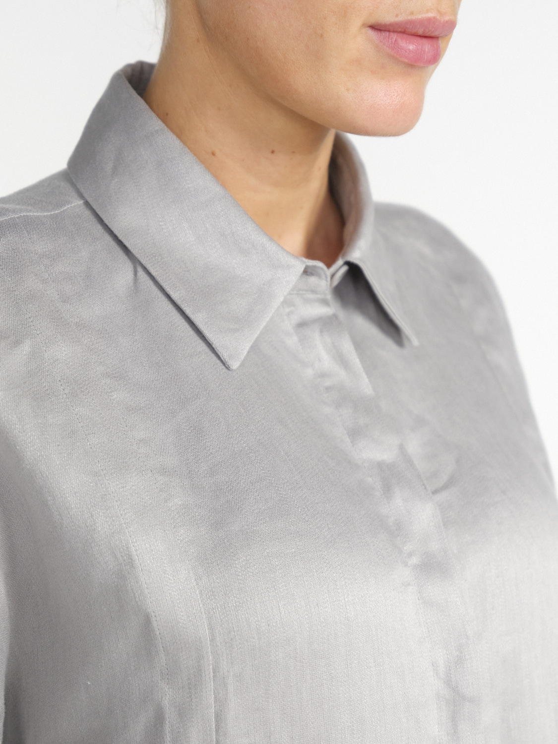 Iris von Arnim Laurita linen blouse  hellgrau 34