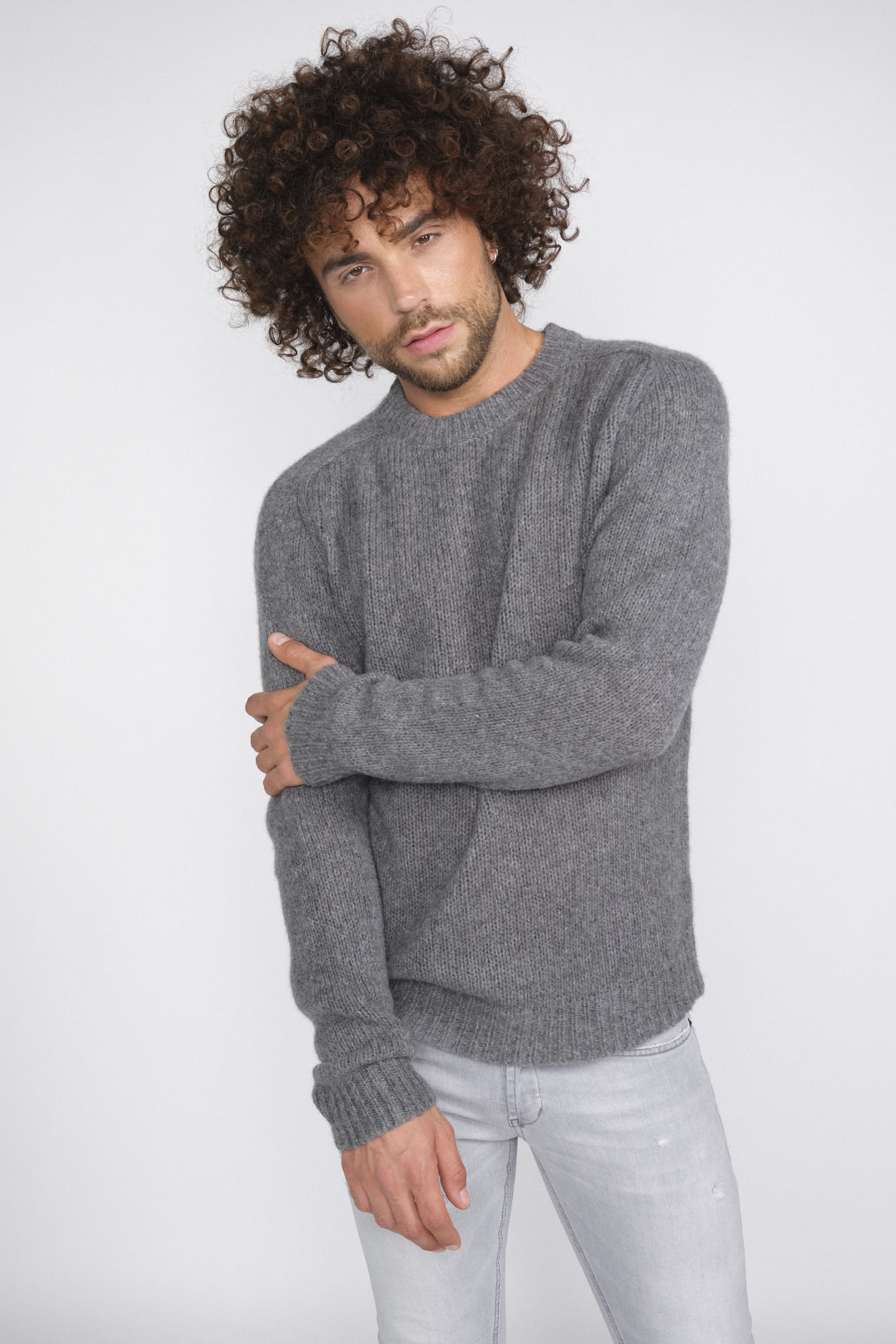 Stephan Boya Leo Nimbus Raglan Sweater grey L