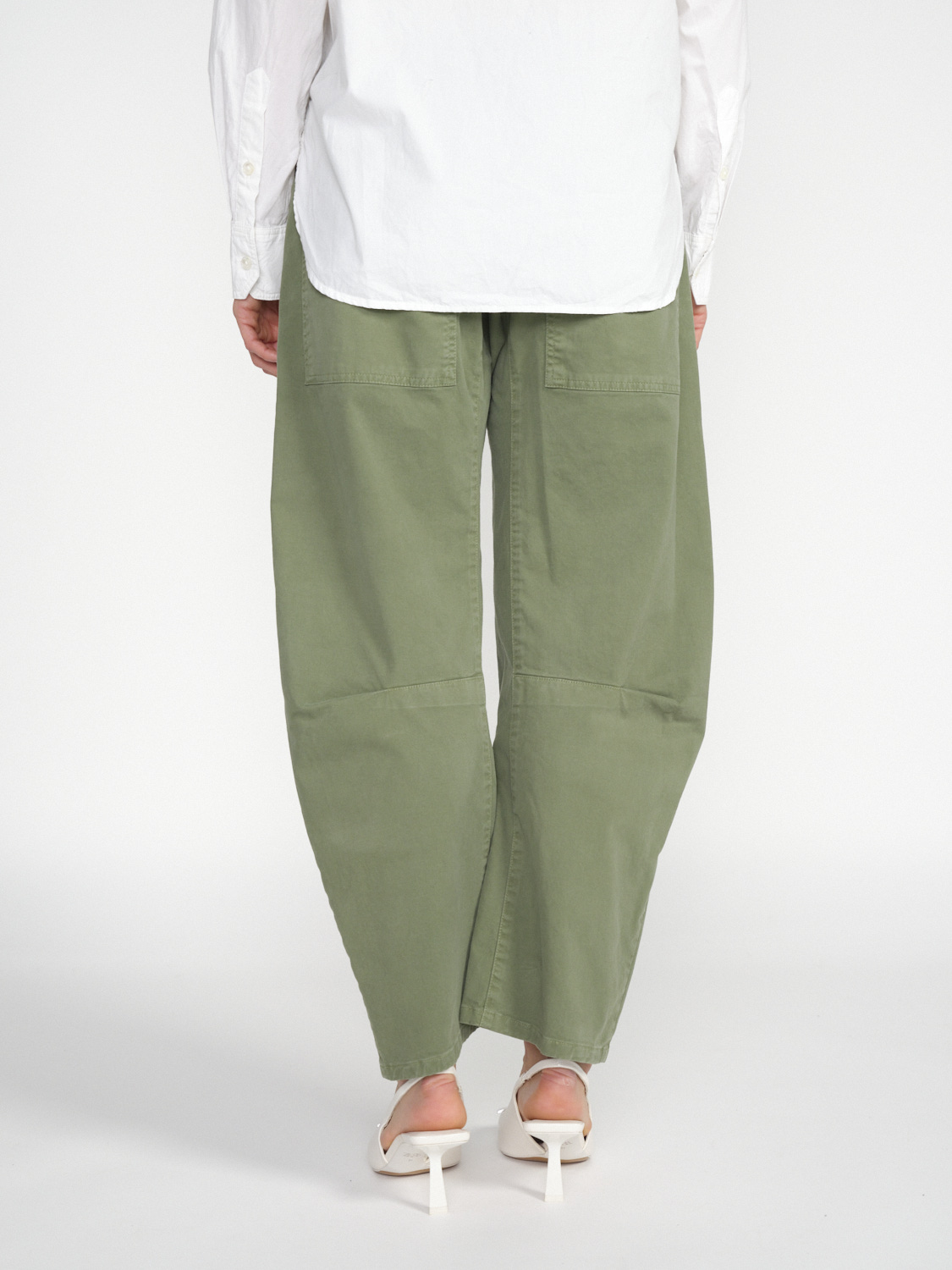 Nili Lotan Shon Pant - Pantaloni cargo in cotone elasticizzato   verde 36