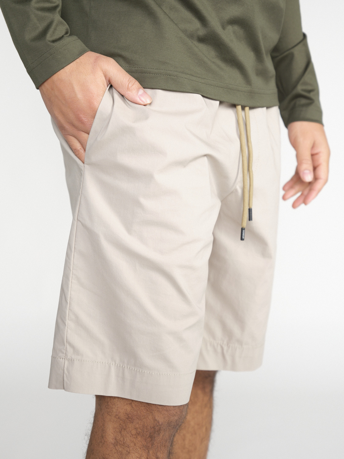 Dondup Stretchy cotton shorts  beige 33
