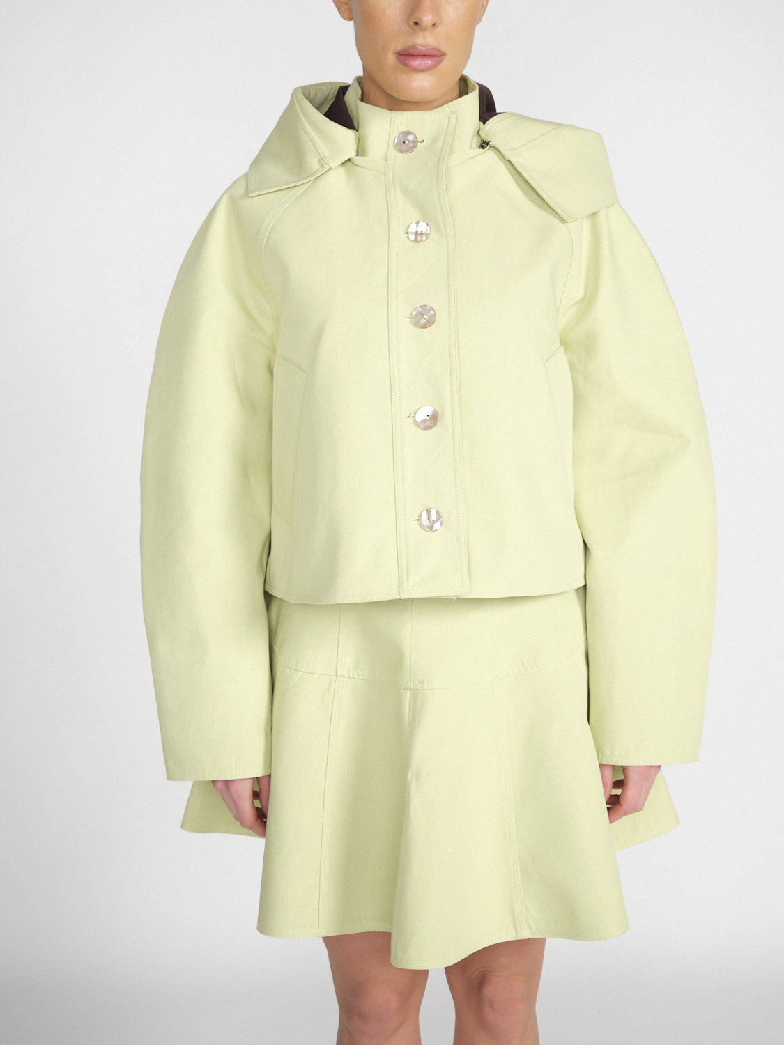 Ulla Johnson Yves Jacket - Giacca a vento in misto cotone con taglio corto  verde S