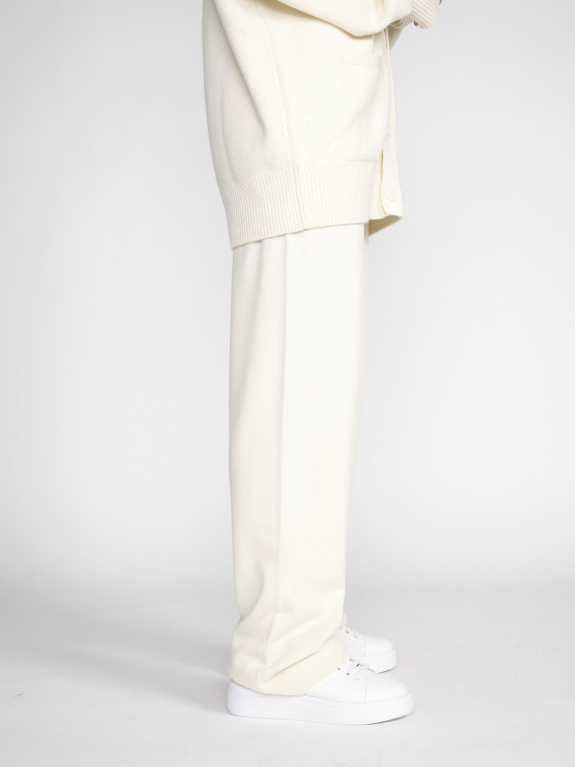 Extreme Cashmere N° 320 Rush - Pantaloni in cashmere   crema Taglia unica