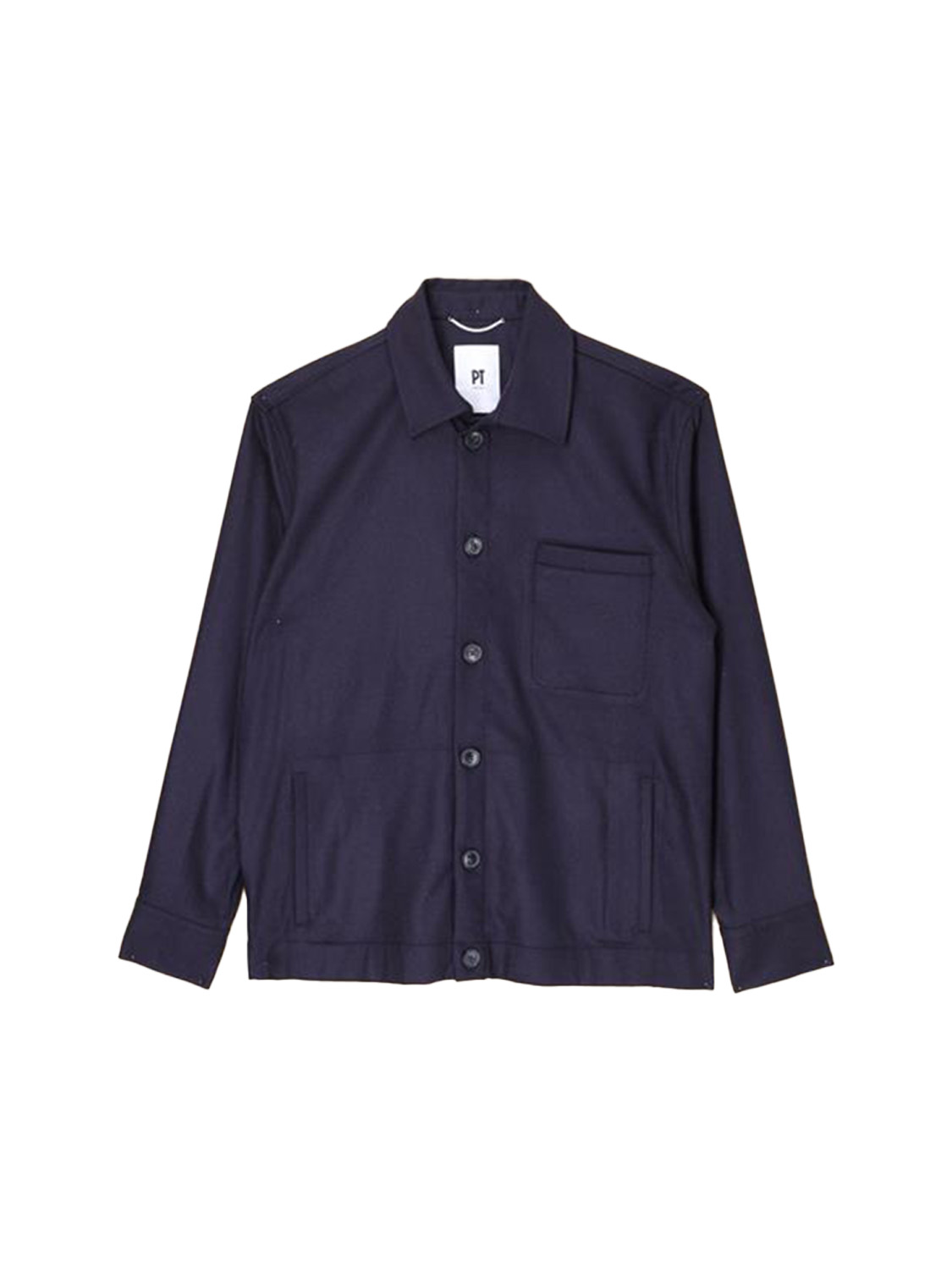 PT Torino Hemdjacke aus Woll-Cashmere-Mix   grau 48