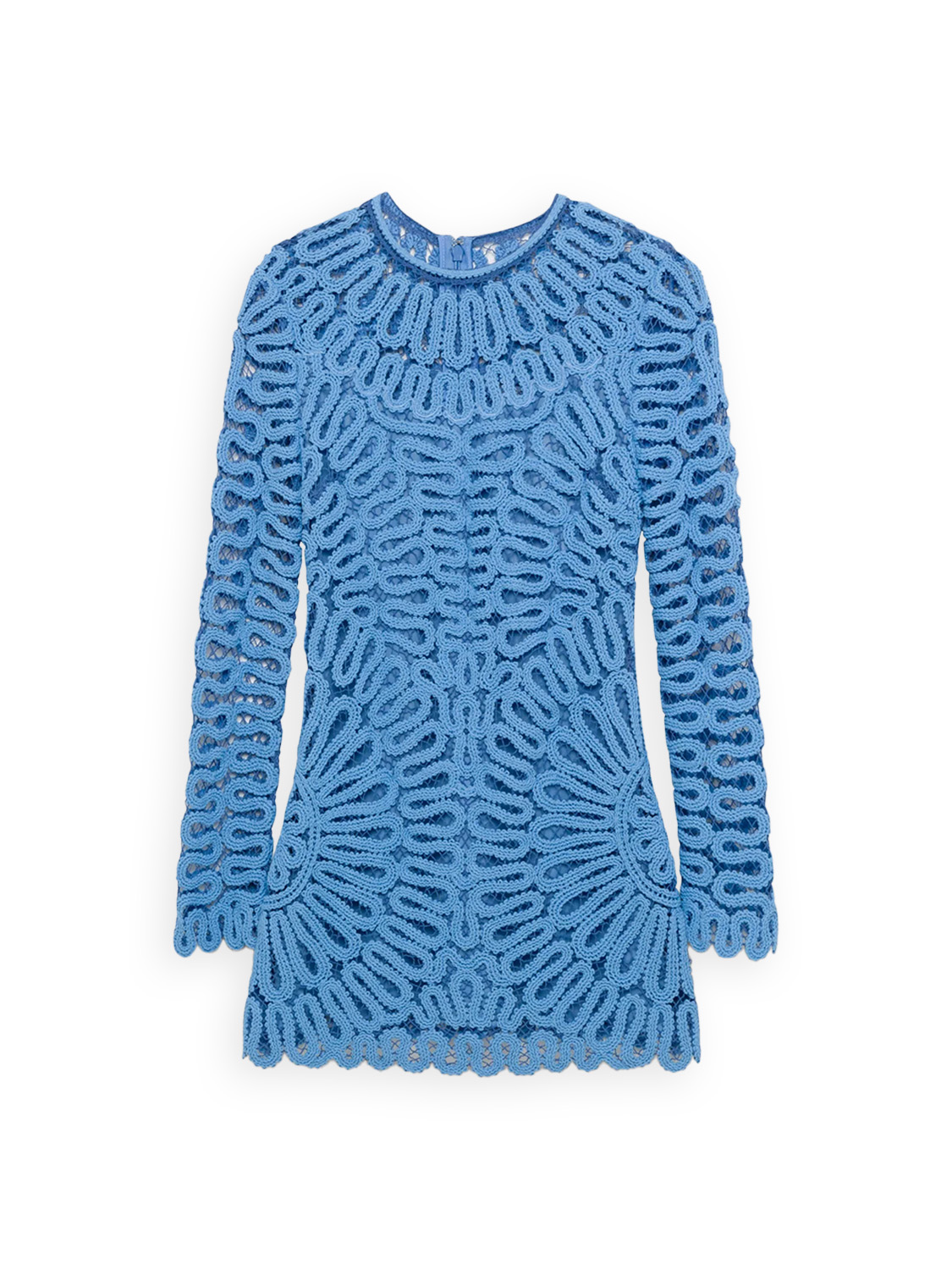 Simkhai Mccall – Dress with mechanical crochet embroidery 36 blue Simkhai Mccall – Dress with mechanical crochet embroidery 36 blue