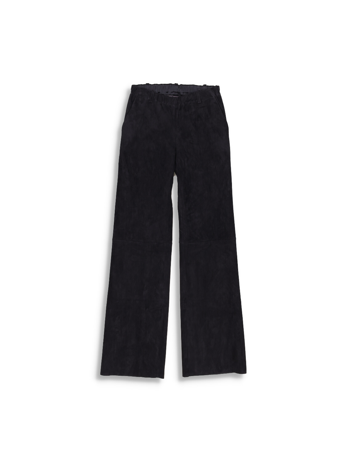 Oswald - Suede trousers with straight cut leg
