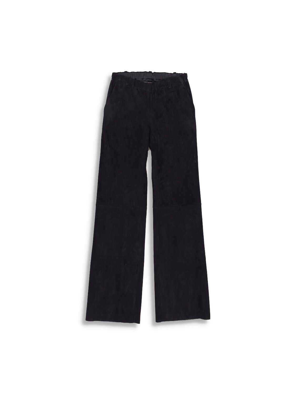 Stouls Oswald - Suede trousers with straight cut leg black M