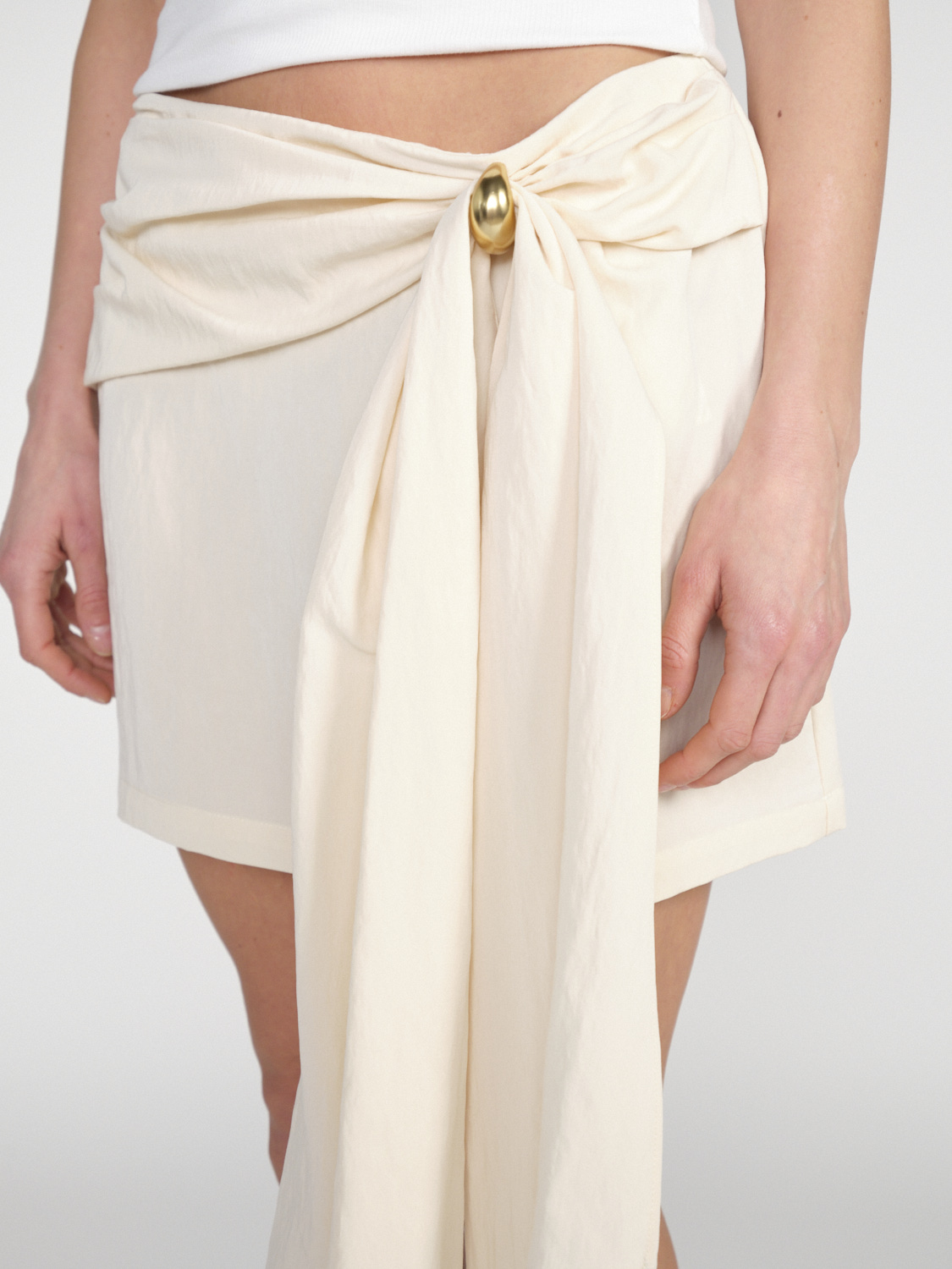 Blumarine Mini skirt with bow detail  creme 34