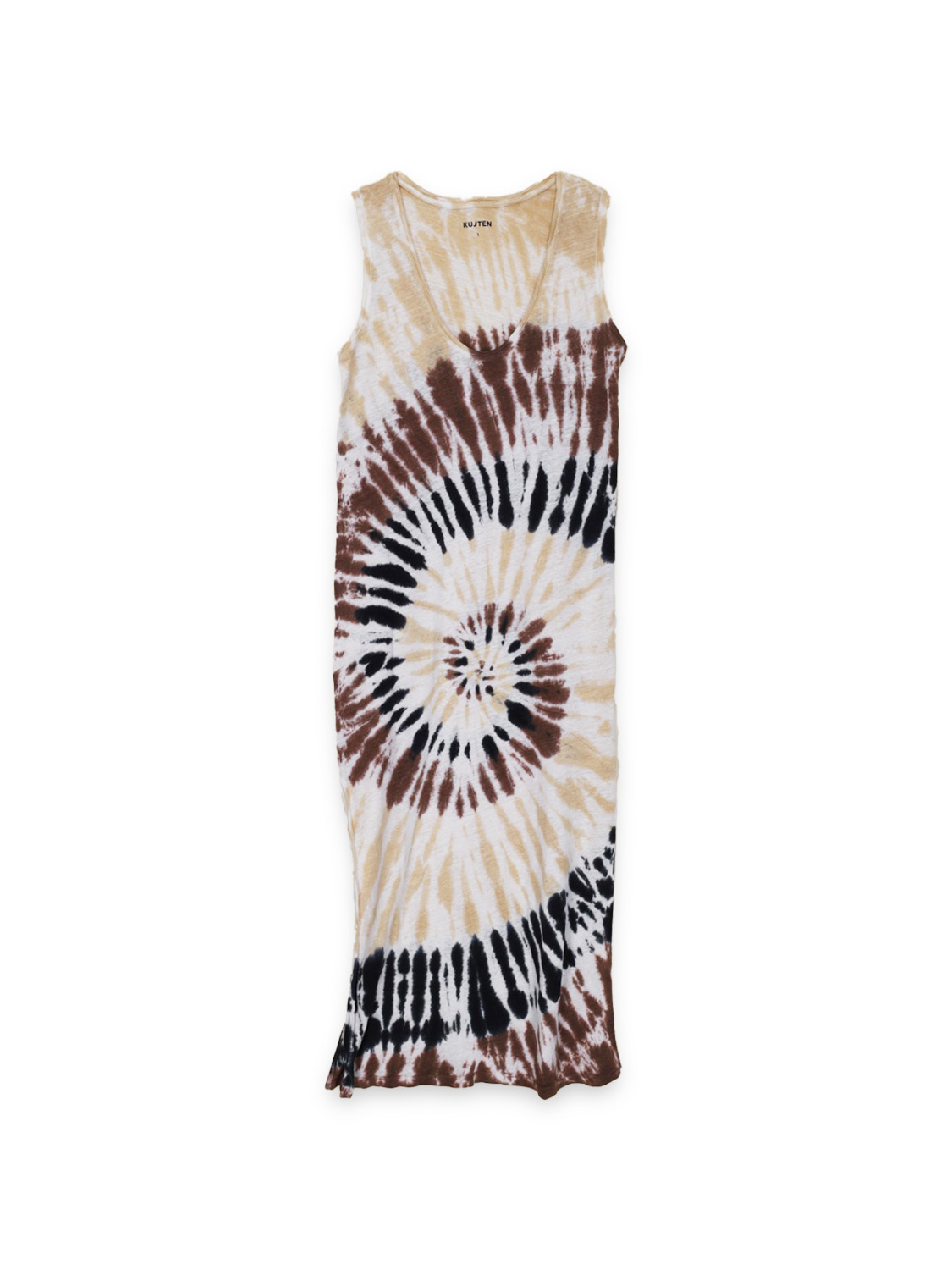 Kujten Midikleid mit Batik-Print  beige S/M