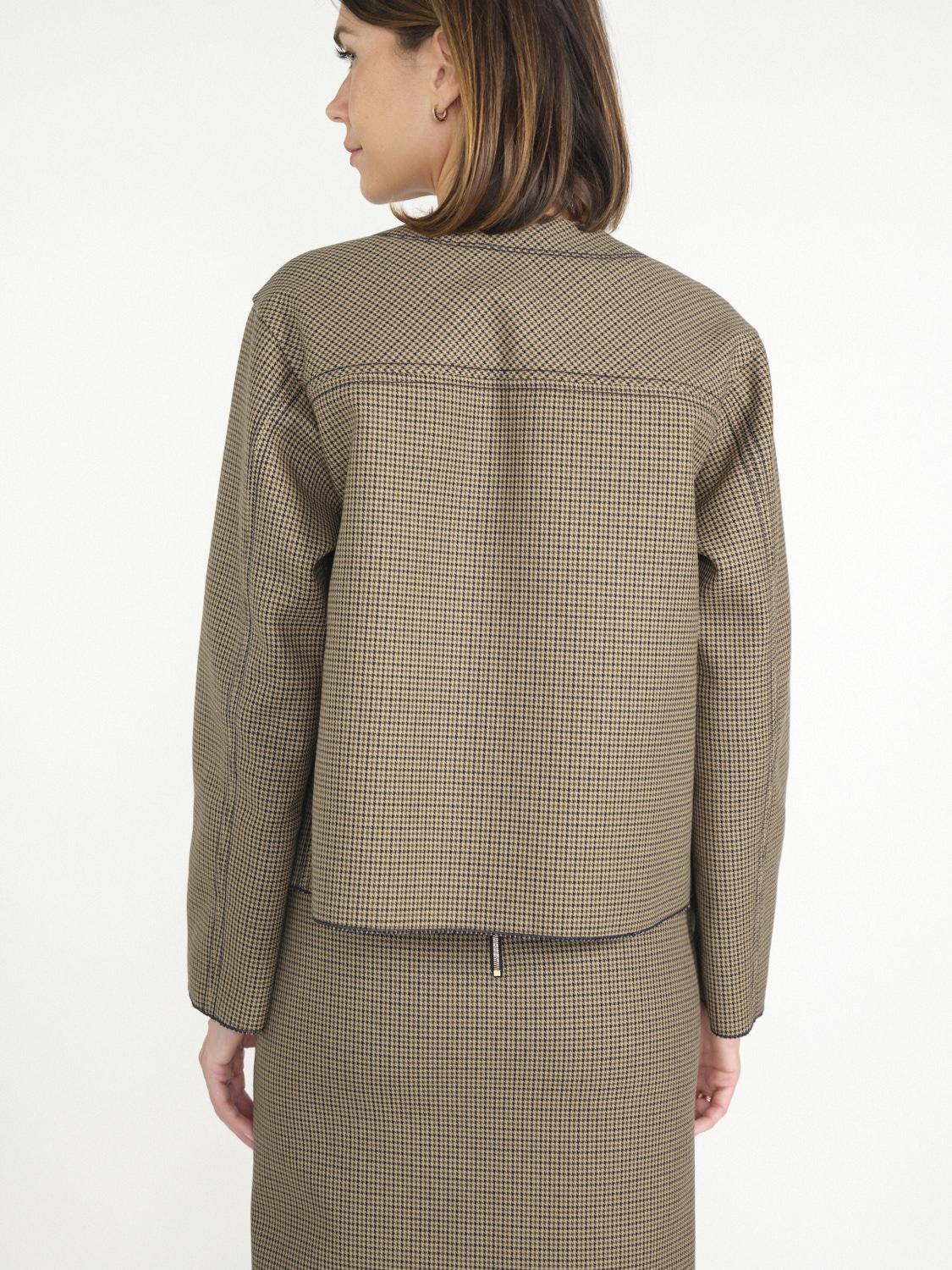 Odeeh Karierter Blazer – Jacke aus Baumwolle 36 braun Odeeh Karierter Blazer – Jacke aus Baumwolle 36 braun