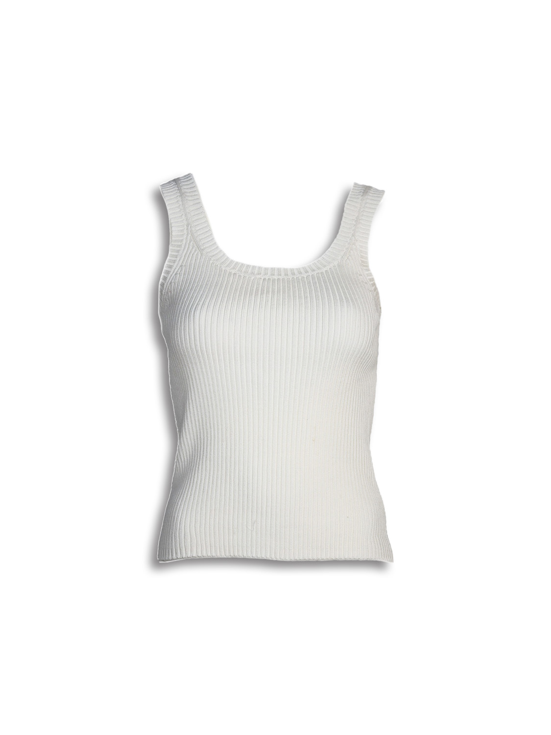Tank top with ribbed cotton pattern