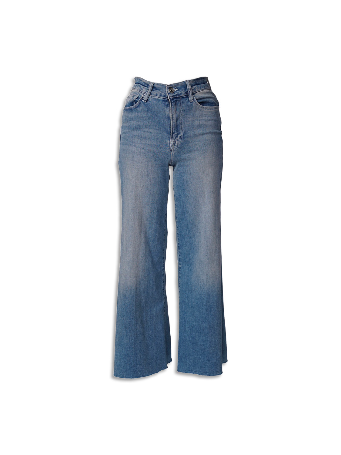 Frame Le Palazzo Crop - Pantalón vaquero de pata ancha azul 25