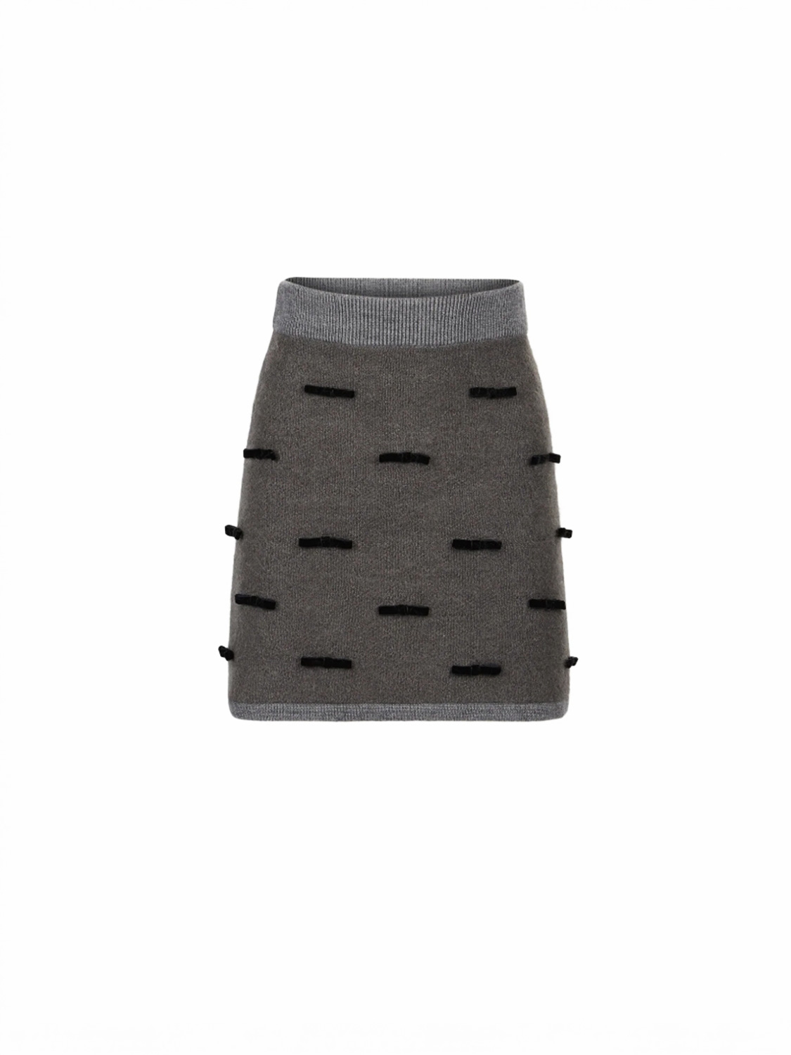 Brushed Mohair – Minirock mit Schleifendetails 