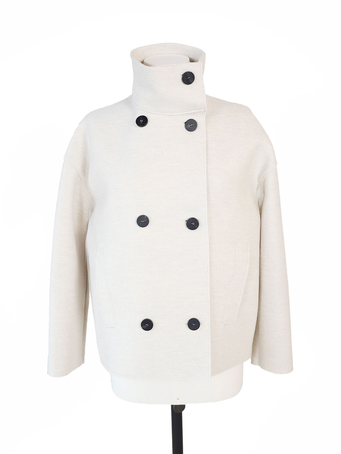 Jacket with high collar