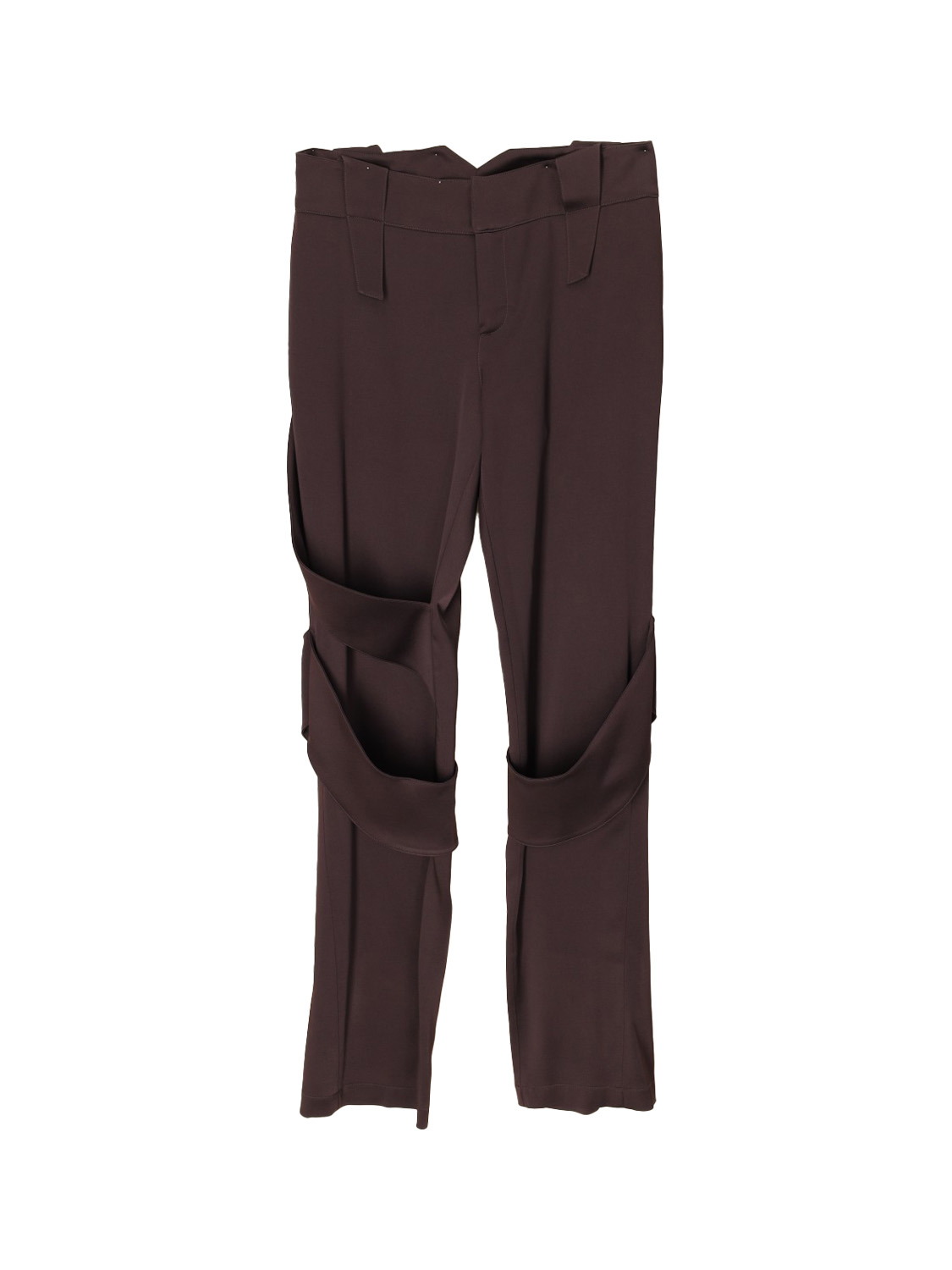 Blumarine Satin pants with layer details  brown 34