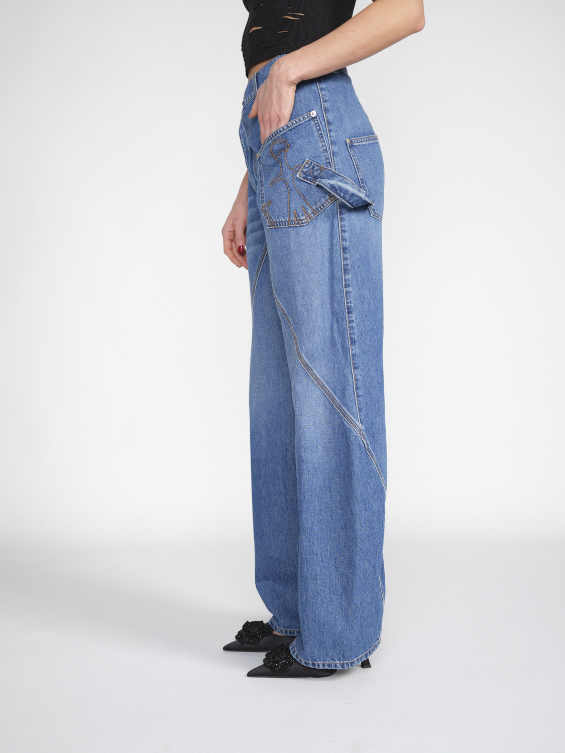 JW Anderson Worker-style blue jeans in rugged cotton  blue 26