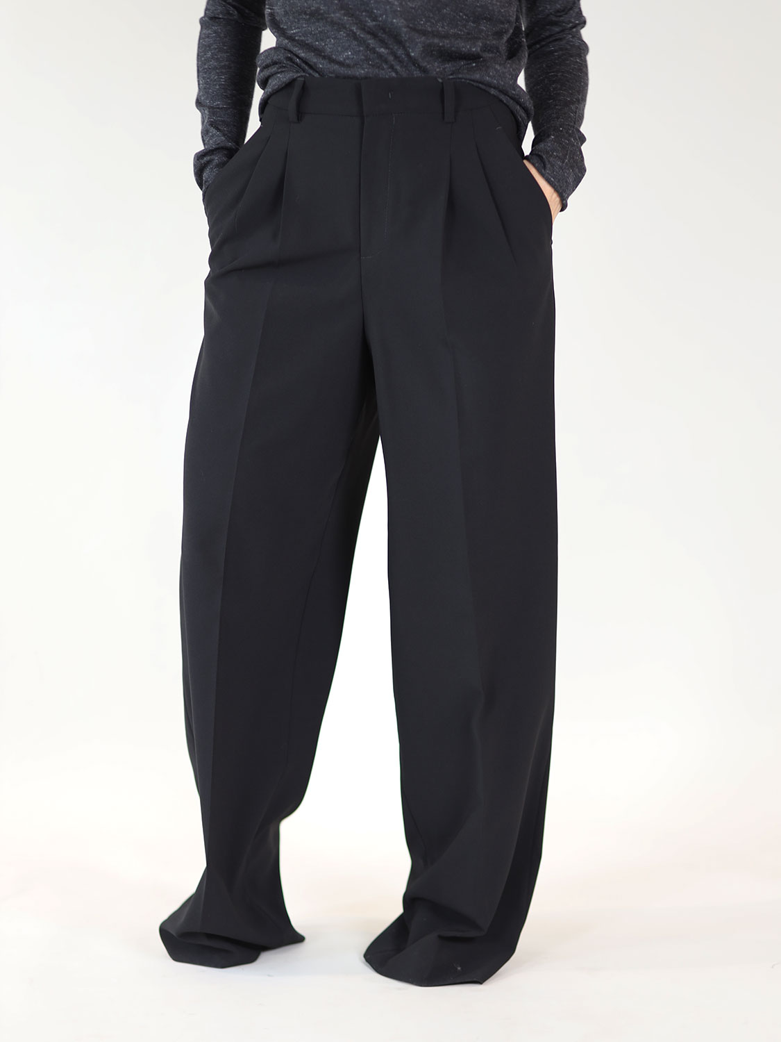 Rossi Noa - Waistband pleated trousers  marine S
