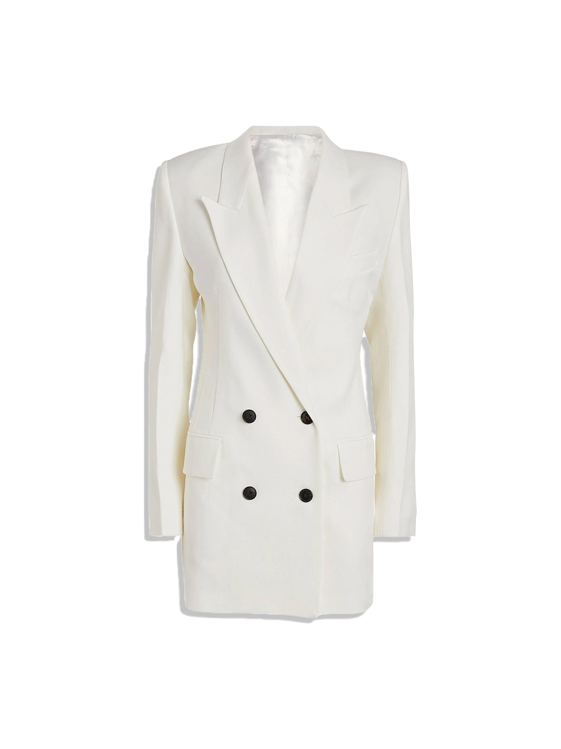 Victoria Beckham Tailet – Doppelreihige Jacke mit langem Revers schwarz 36