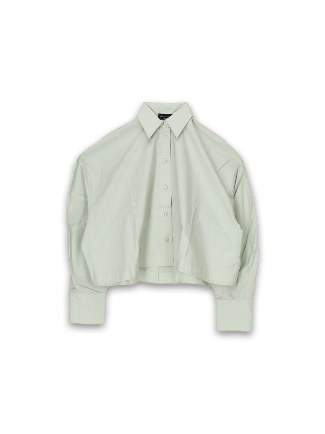 Roberto Collina Camicia Boxy – Oversized cotton blouse with a cropped length  hellgrün S