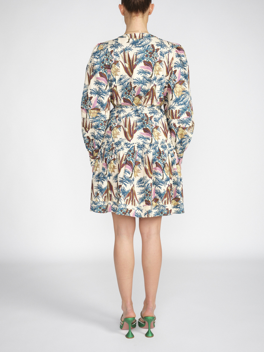 Ulla Johnson Karina - Vestido de popelina de algodón con estampado floral   multicolor 34