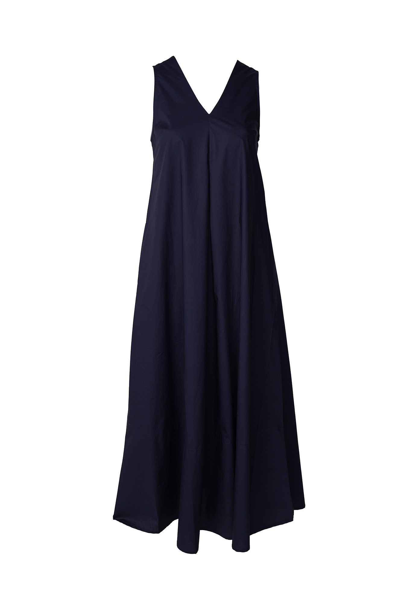 Roberto Collina Abito - maxi vestido acampanado de algodón blau L Roberto Collina Abito - maxi vestido acampanado de algodón blau L