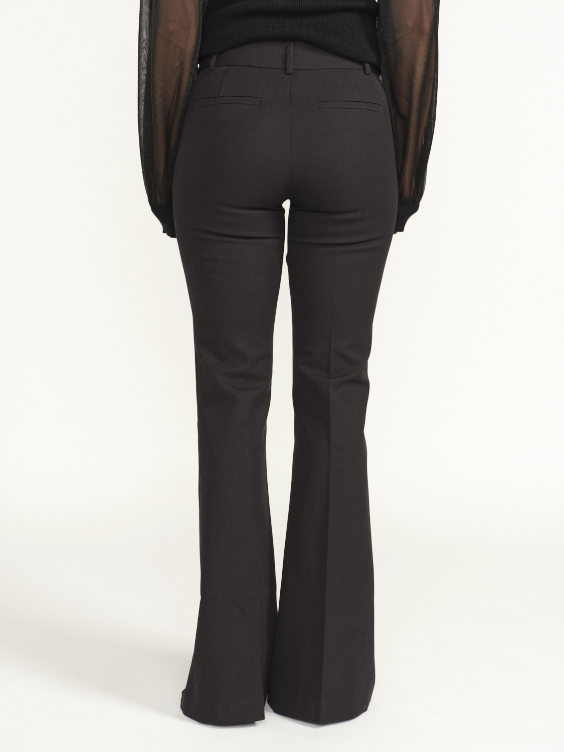 Frame Le High Flare Split - Pantalon à jambe droite noir 34