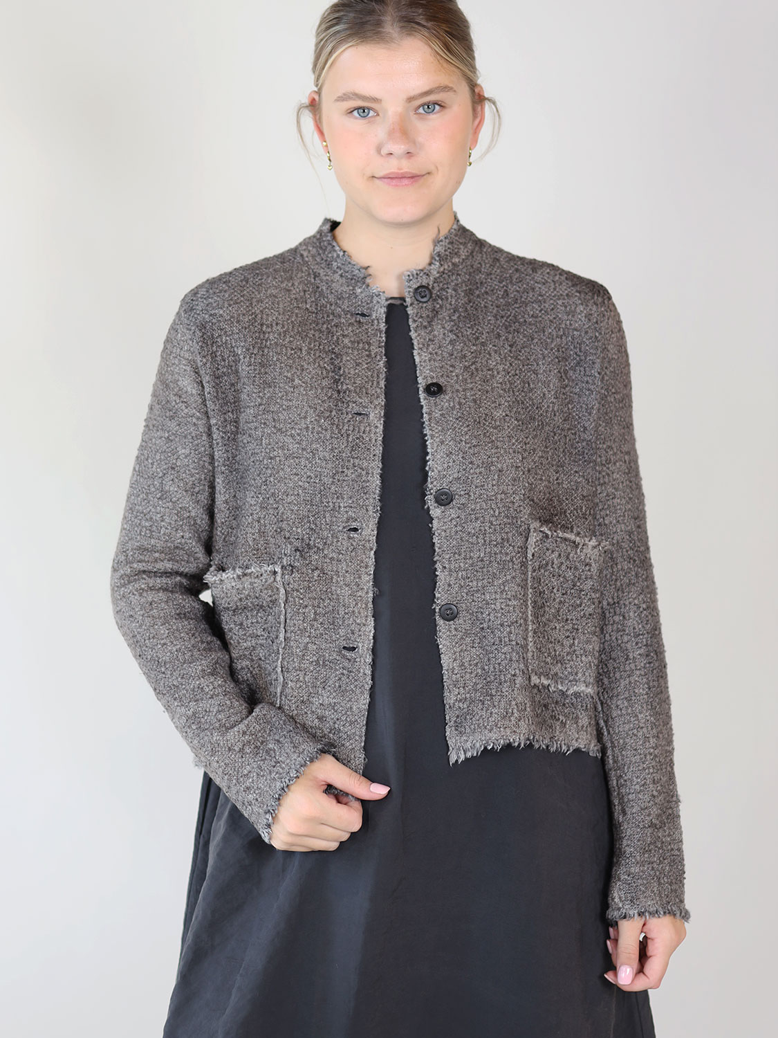 Avant Toi Giacca – Wool blend cardigan taupe XS