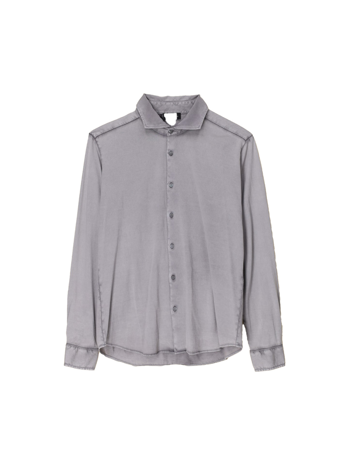 Roberto Collina Camicia in cotone effetto jeans  grigio 48