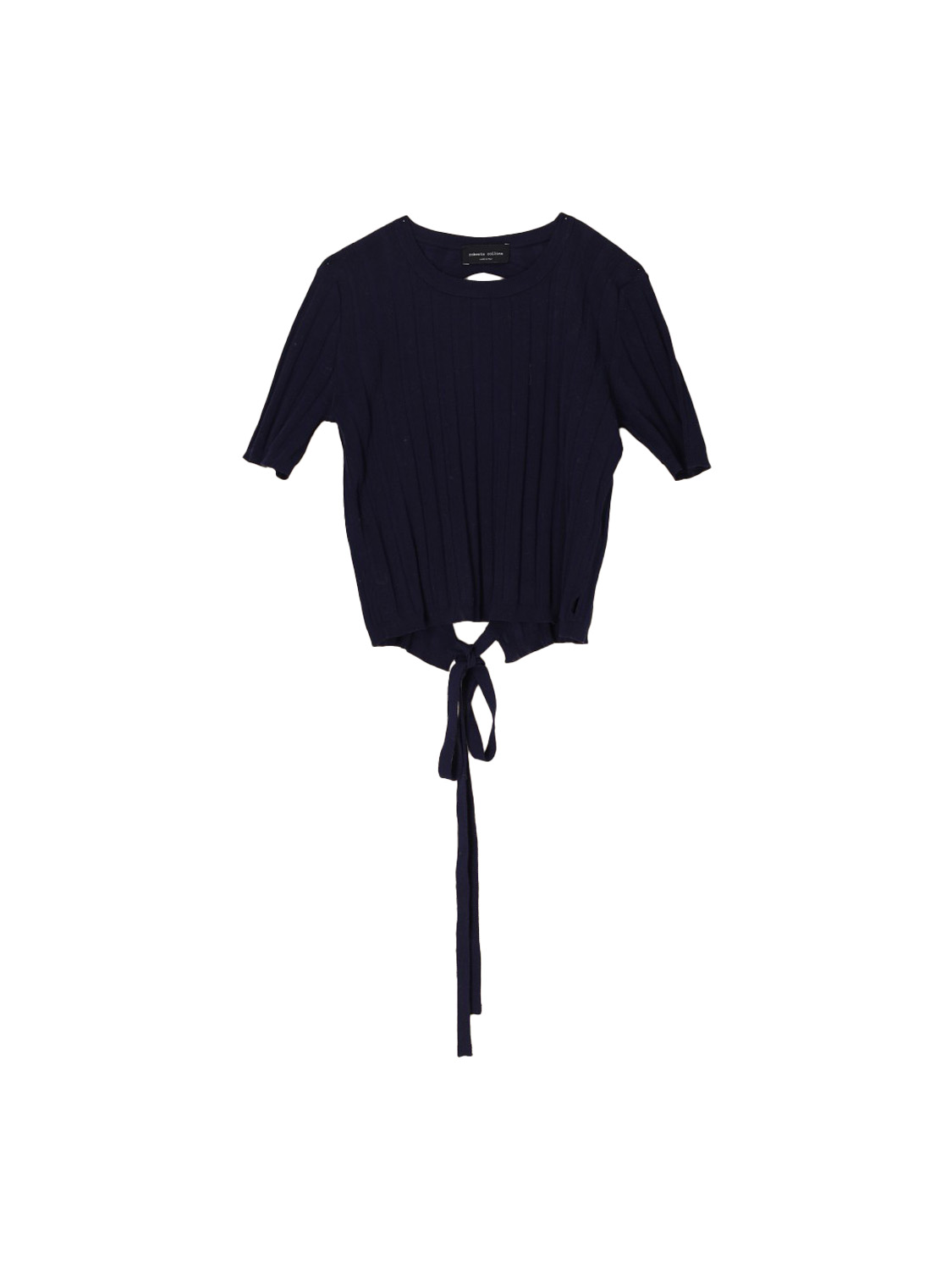 MC Schiena – Baumwoll-Shirt mit weitem Rückenausschnitt 	 
