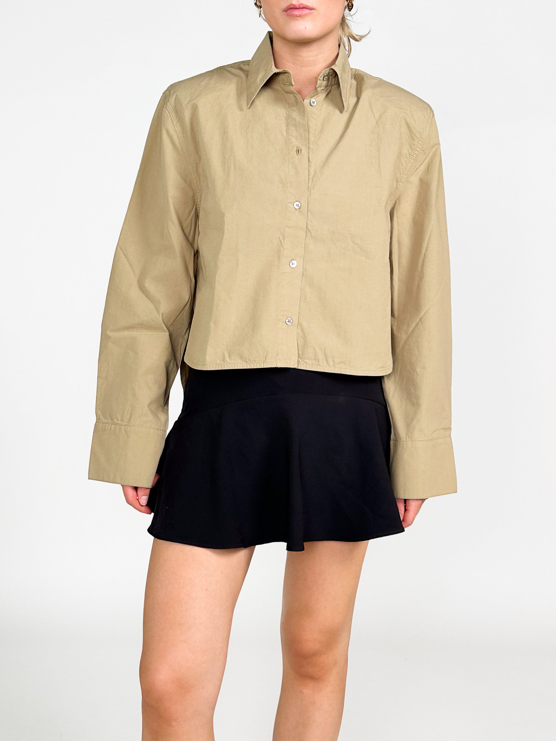 Halfboy Power Shirt - shirt made of cotton  beige S