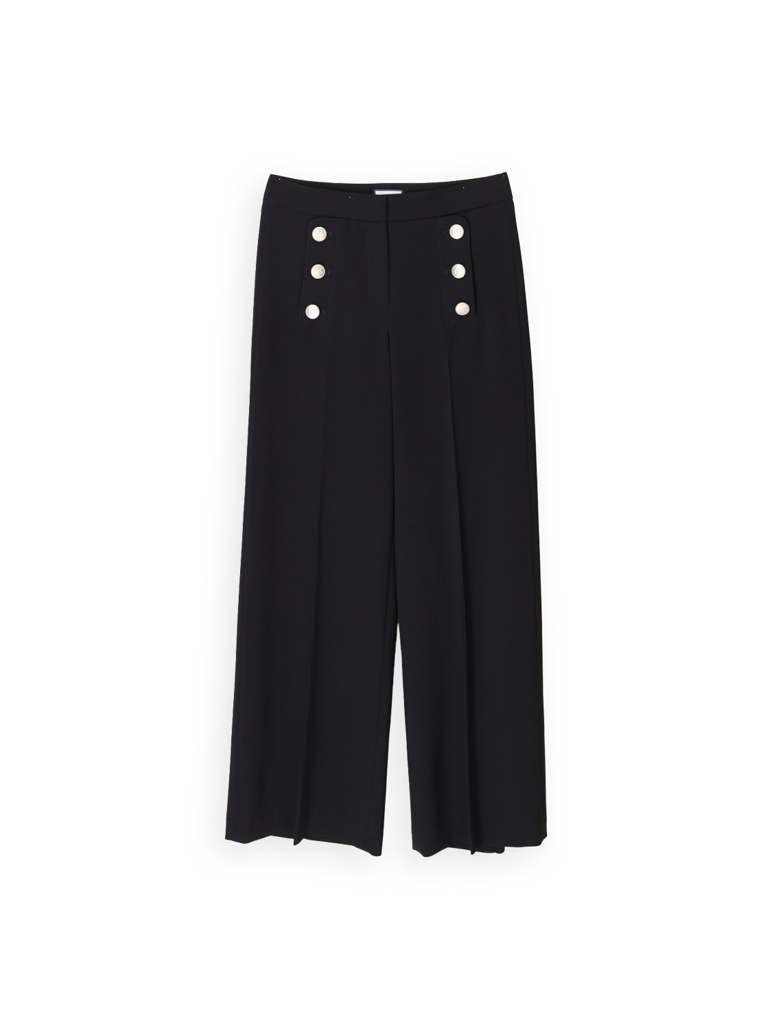 Seductive Bridget - Stretchy trousers with gold button details  black 34