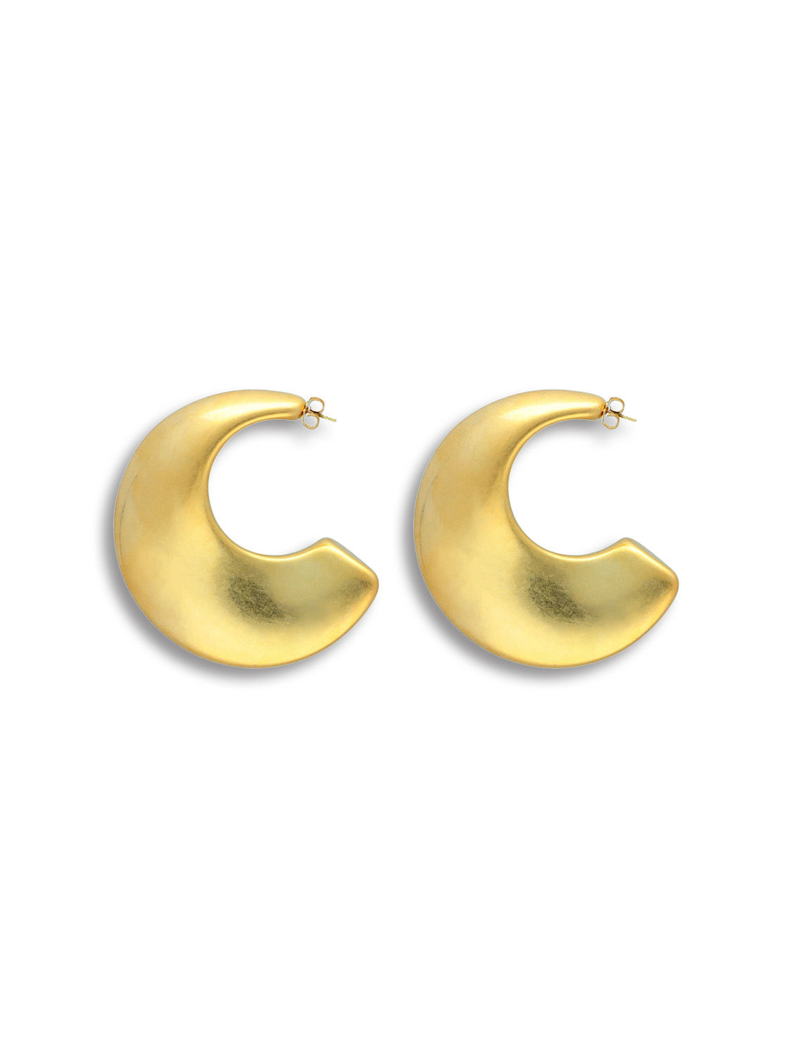 Vanessa Baroni Big Moon Earring – Ohrstecker in Creolenform gold One Size