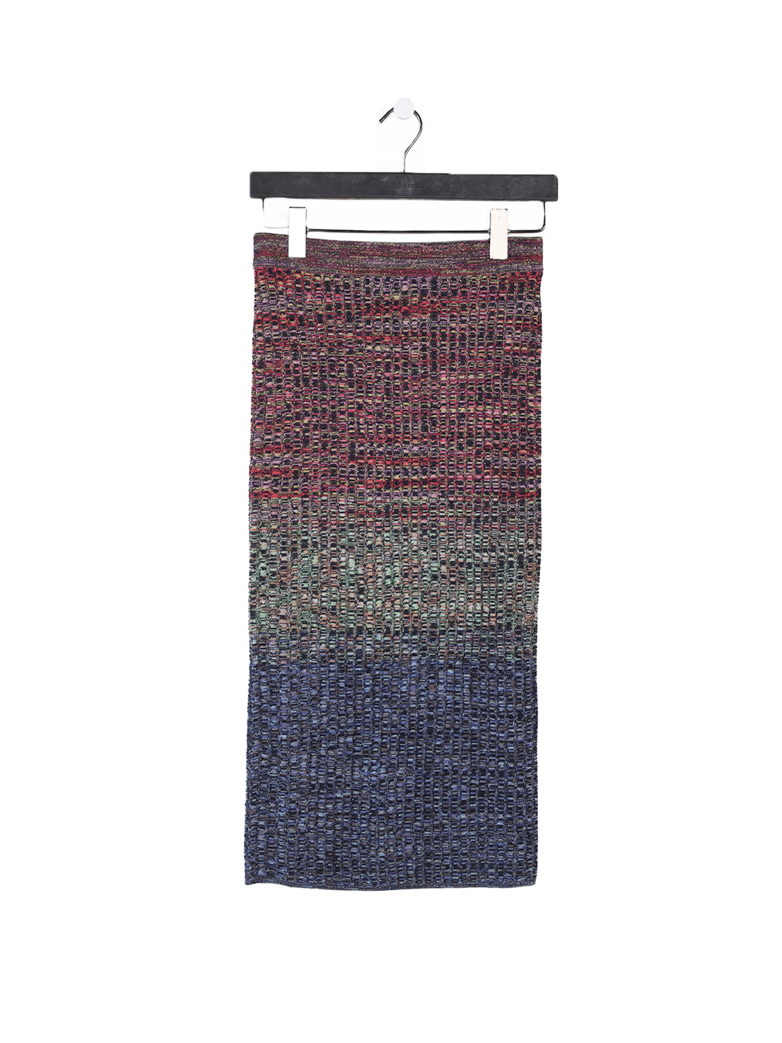 Multicolored skirt made from a wool-polyester blend