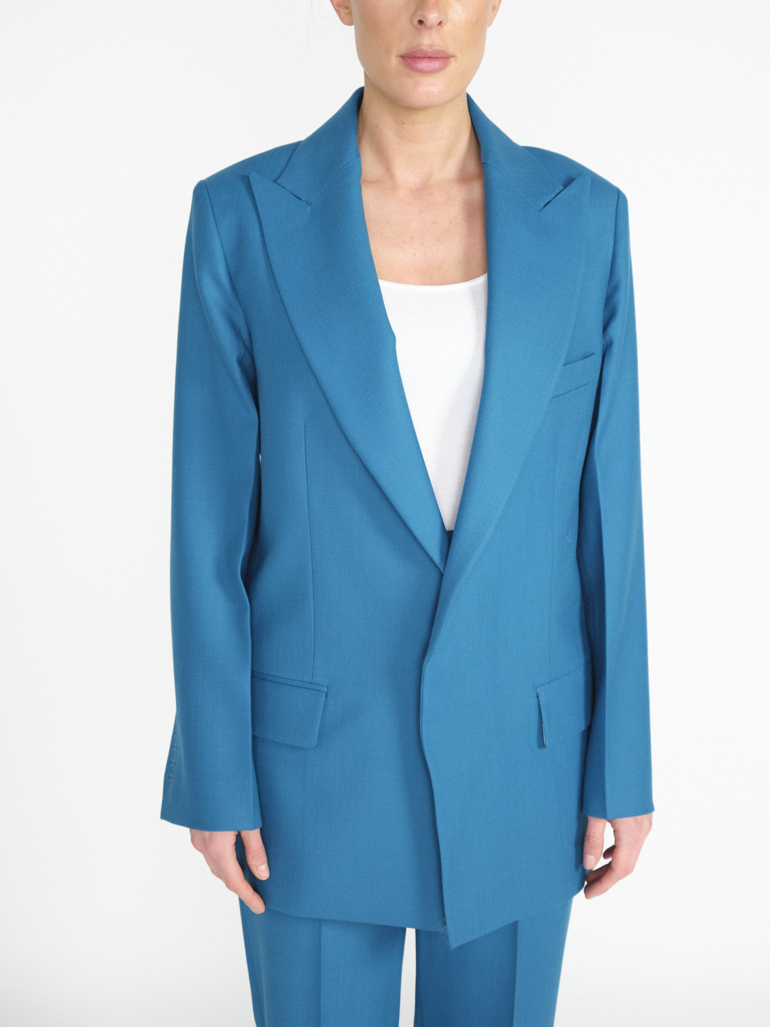 Victoria Beckham Label - Blazer oversize  petrol 36