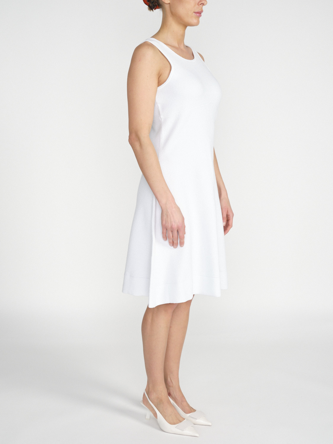 Victoria Beckham Boucle knitted dress made from a cotton blend  creme S