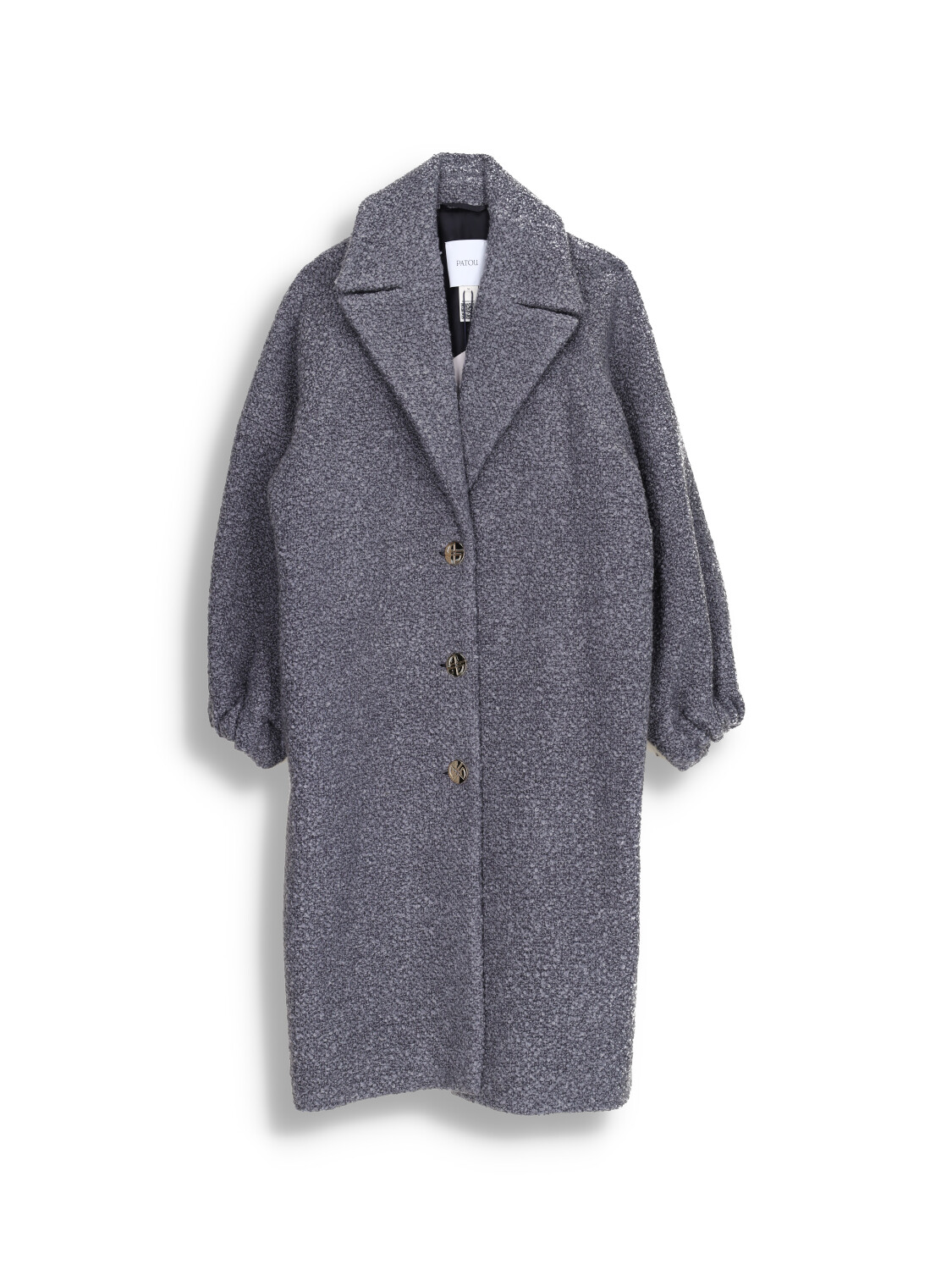 Patou Elliptic Coat - New wool coat grey S